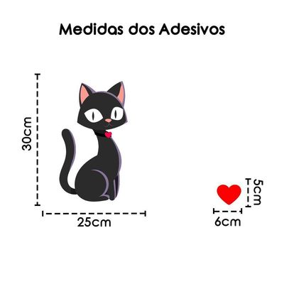 Adesivo Para Geladeira Ou Paredes Casal Gatinhos