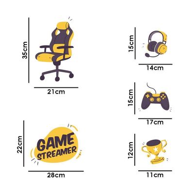 Adesivo Parede Gamer Streamer Nome Personalizado