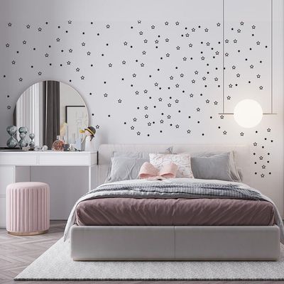 180 Adesivos Decoração De Parede Estrela Estrelinhas Vazadas Titulo Cor Preta