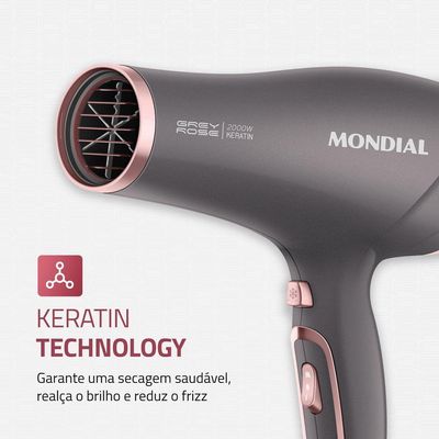 Secador De Cabelos Mondial Grafine/rose SCN-11 60hz 127V
