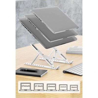 Suporte Para Notebook Alumínio Dobrável Ergonômico Ajustável