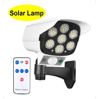 Luminaria Solar Camera Falsa Sensor De Proximidade 77 Leds 3 Funções