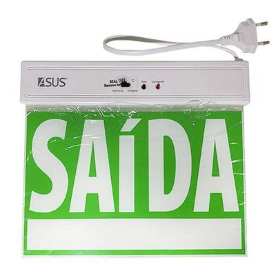 Placa De Sinalizaçao Emergencia Saida Led Bateria