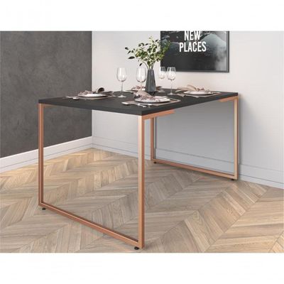 Mesa De Jantar Colt Preto Cobre
