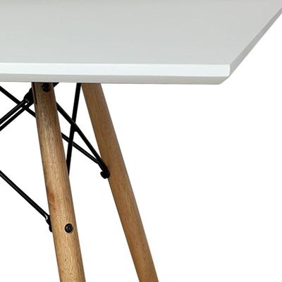 Mesa Infantil Madeira Tampo 68Cm Quadrado Branco
