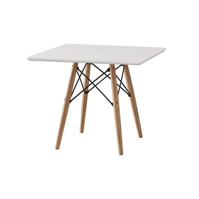 Mesa Infantil Madeira Tampo 68Cm Quadrado Branco