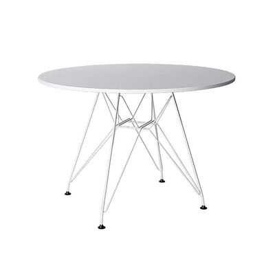 Mesa De Jantar Eames Redonda 110Cm Branca Com Ferro Branco Up Home Cor: Branco