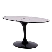 Base De Mesa De Jantar Saarinen Oval Para Tampo De 160x90 Cm Preta