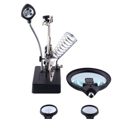 Lupa de Mesa com Garras e Iluminação LED - Lorben