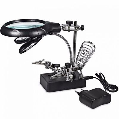 Lupa de Mesa com Garras e Iluminação LED - Lorben