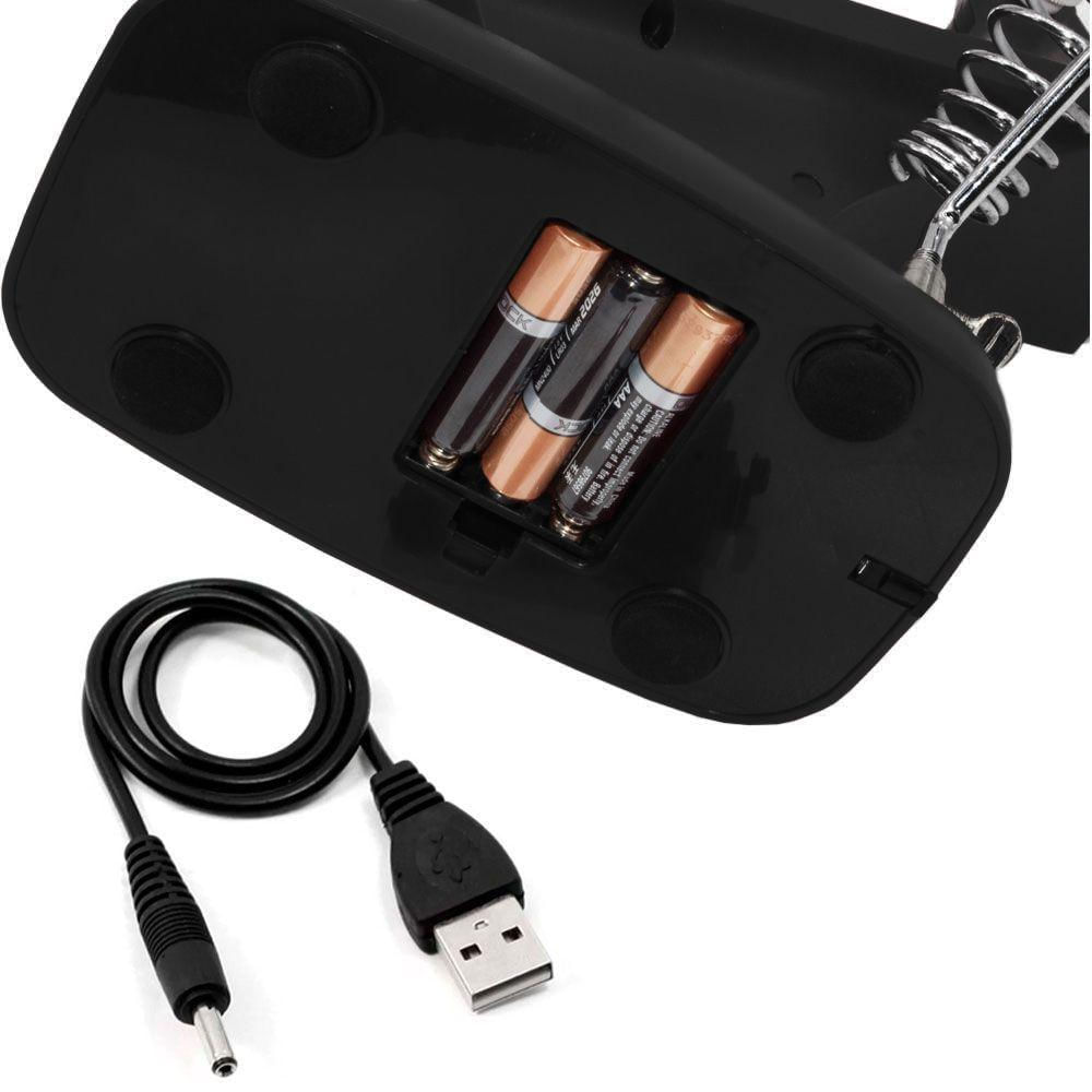 Lupa de Mesa com Garras e Iluminação LED USB Lorben