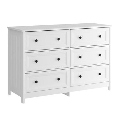 Cômoda 6 Gavetas Com Divisoria Ditália Dm-217 Branco