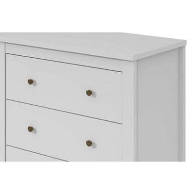 Cômoda De Quarto Horizontal Maggiore C/ 6 Gavetas Branco - Lopas