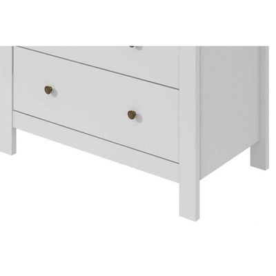 Cômoda De Quarto Horizontal Maggiore C/ 6 Gavetas Branco - Lopas
