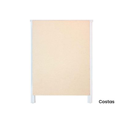 Mesa De Cabeceira Ditália 2 Un 3 Gavetas Dm-111 Branco