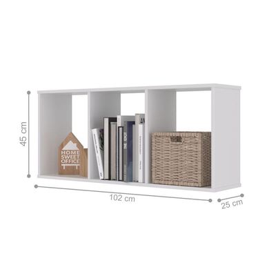 Conjunto Nichos 3 Compartimento Colorado Branco