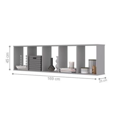 Kit Nichos 5 Compartimento Flórida Cinza