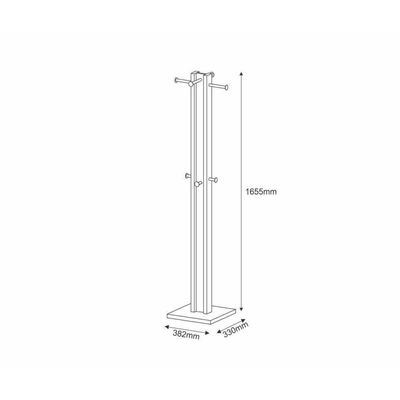 Cabideiro De Chão Multimóveis Vcr35004 Branco/Nogal Branco/Nogal