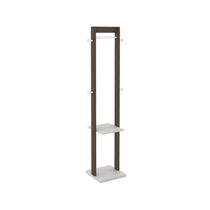 Cabideiro De Chão Multimóveis Vcr35005 Branco/Nogal Branco/Nogal