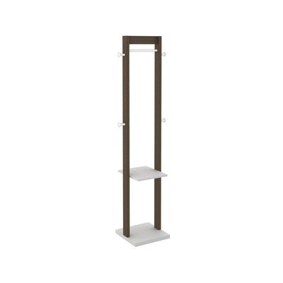 Cabideiro De Chão Multimóveis Vcr35005 Branco/Nogal Branco/Nogal