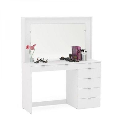 Penteadeira 7 Gavetas Branco UV Acetinado Ditália
