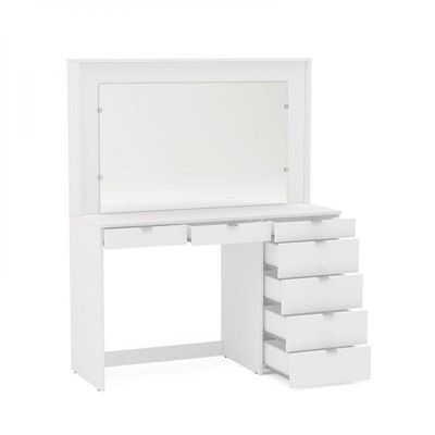 Penteadeira 7 Gavetas Branco UV Acetinado Ditália