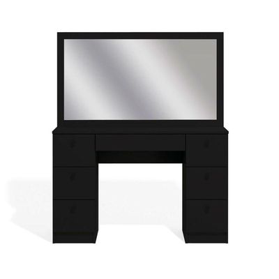Penteadeira Ditália 7 Gavetas Pe-80 Preto Uv Acetinado