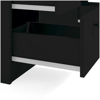 Penteadeira Ditália 7 Gavetas Pe-80 Preto Uv Acetinado