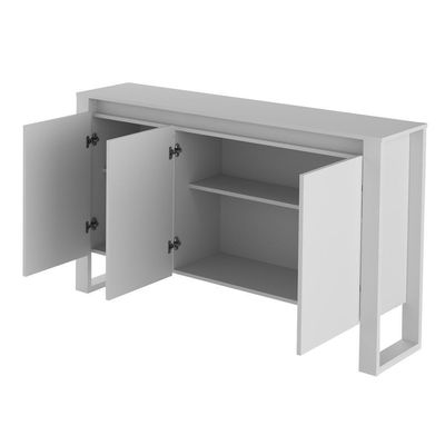 Balcão Escritório Com 3 Portas Multimóveis Vcr25044 Branco