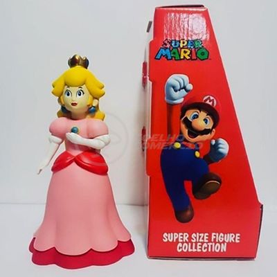 Boneco Action Figure Princesa Peach Toadstool Articulado 23cm