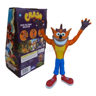 Boneco Action Figure Crash Bandicoot Articulado 25cm