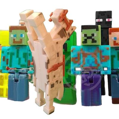 Cartela 10 Boneco Minecraft My Home - 2 Blocos