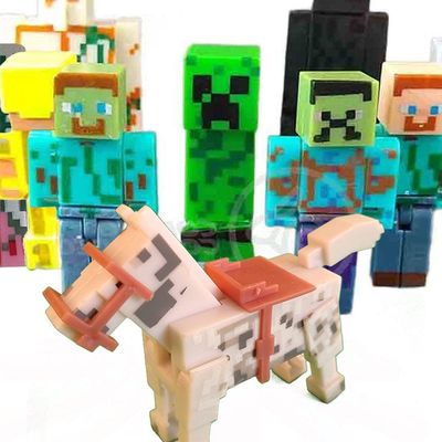 Cartela 10 Boneco Minecraft My Home - 2 Blocos
