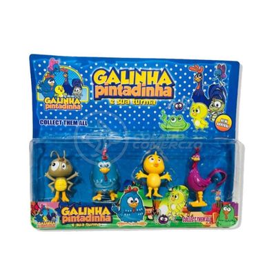 Cartela 4 Bonecos Galinha Pintadinha E Turma