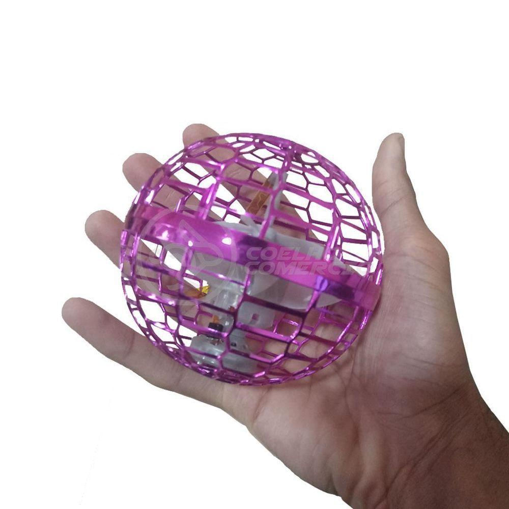 Bola Spinner Voadora Led Divertido Boomerang Drone Rosa