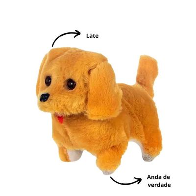 Cachorrinho De Pelúcia Dog Toy Late E Anda - Art Brink