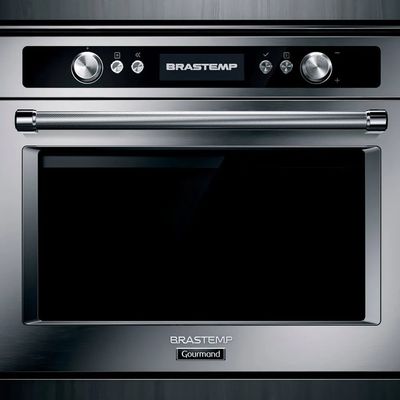 Micro-ondas de embutir Brastemp Gourmand 40 litros Inox 220V BMO45ARBNA