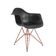 Kit 6 Poltronas Eiffel Eames Preta Com Braço Daw Em Ferro Cobre - Cor: Preto