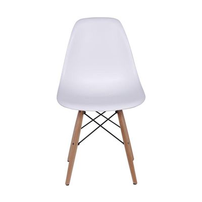 Cadeira Dkr Design Base Madeira Assento Branco Cor: Branco