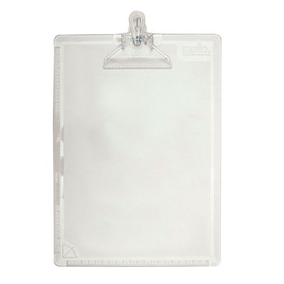 Prancheta Dello Ofício Acrílico Cristal com Prendedor de Plástico 24x34cm UNICA