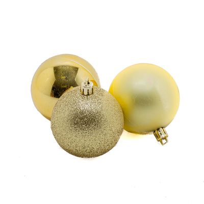 Tubo Bola Natal Le 4cm com 18 Unidades Dourado