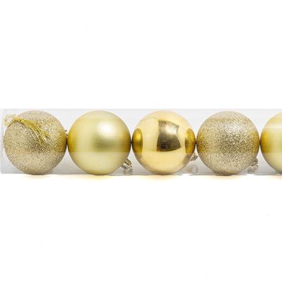 Tubo Bola Natal Le 4cm com 18 Unidades Dourado