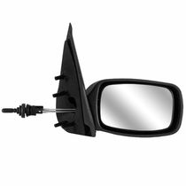 Espelho Retrovisor Externo Controle Manual Base de Plástico Convexo Preto Ford Fiesta Street 1996 até 2006