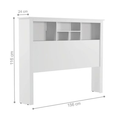 Conjunto De Cabeceira Com Mezanino Lateral Branco Nature