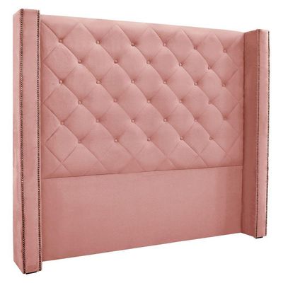 Kit Cabeceira E Calçadeira Casal 1,40M Rosa