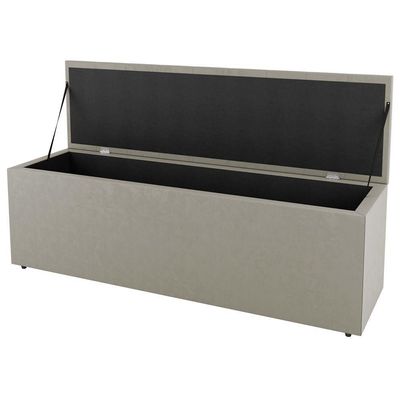 Kit Cabeceira E Baú Cama Box King Size Grace 195Cm Bege