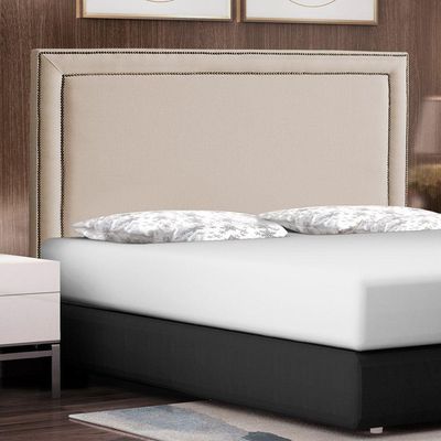 Cabeceira King Size Maísa 195Cm C/ Frame Linho Bege