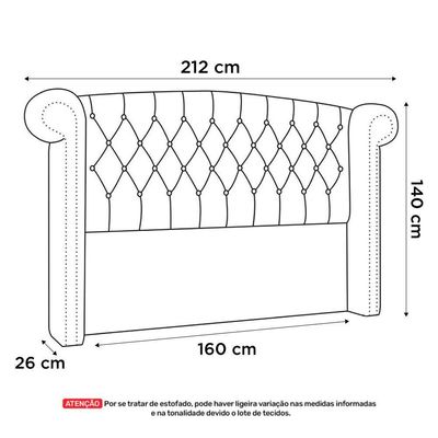 Cabeceira Queen Size Adelle 160Cm C/ Frame Azul Escuro