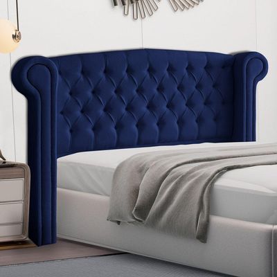 Cabeceira Queen Size Adelle 160Cm C/ Frame Azul Escuro