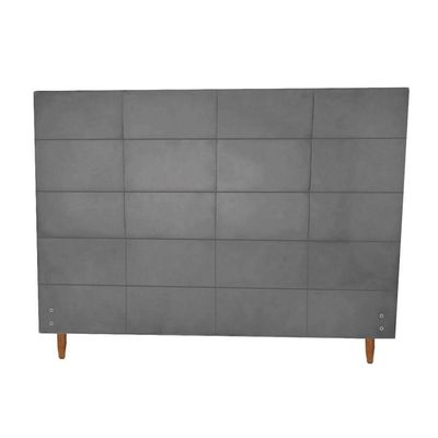 Cabeceira Larissa Para Colchão De 1,93 Mt-Suede Grafite